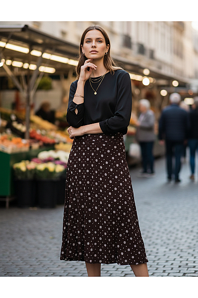 Gina Dlouhá  Sukně Černá Vel. 40/42