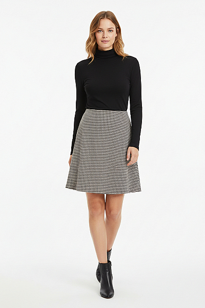  Sukně áčková Černobílá Second Hand Vel. 42