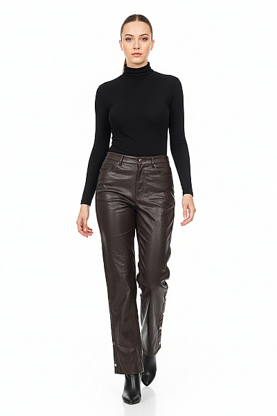 Dámské Kalhoty Rovné Černé FB SISTER Vel. S