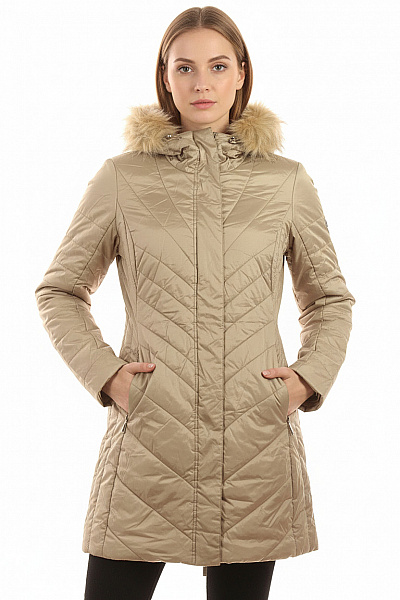 Prošívaná Dámská Bunda Béžová Safetoe Vel. 38