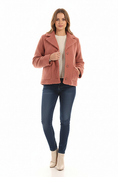 Gina Dámský Kabát Růžový Vel. 42