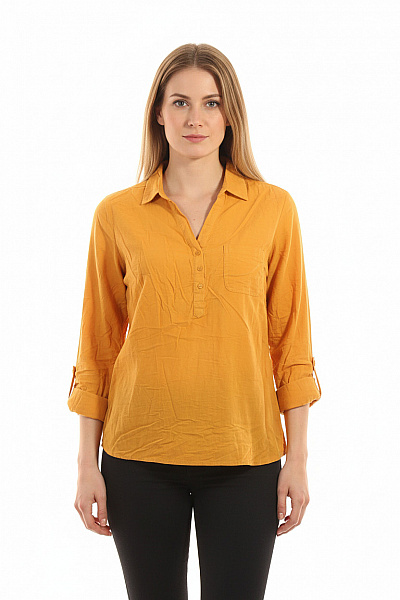  Halenka Jednobarevná Oranžová Second Hand Vel. 40