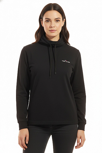 TOMMY HILFIGER Dámské Tričko Černé Second Hand Vel. M