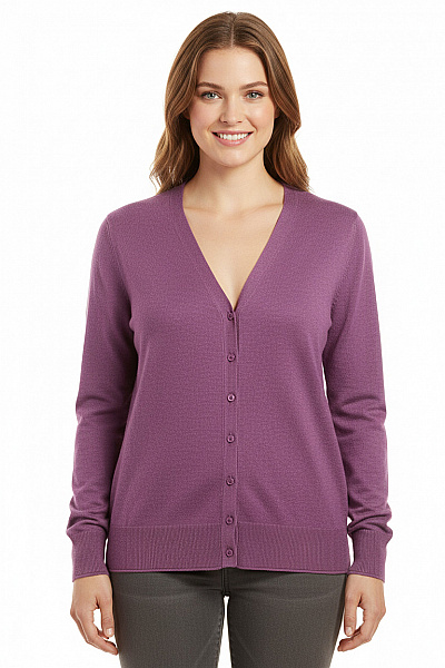 Dámský Cardigan Fialový Vel. L