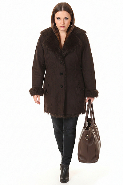 Dámský Kožich Černý Second Hand Vel. XXL