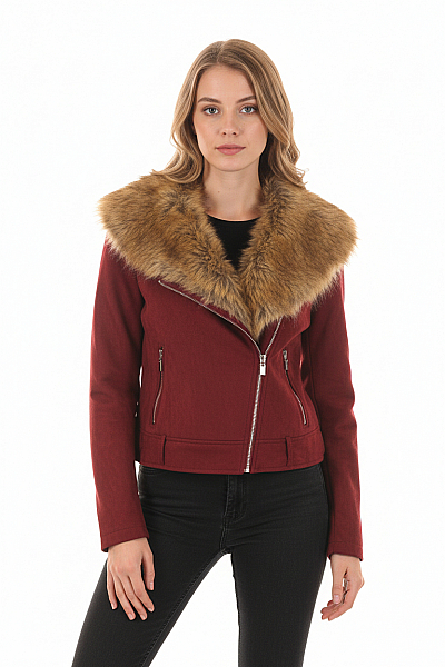 Dámská Bunda Vínový Vel. S