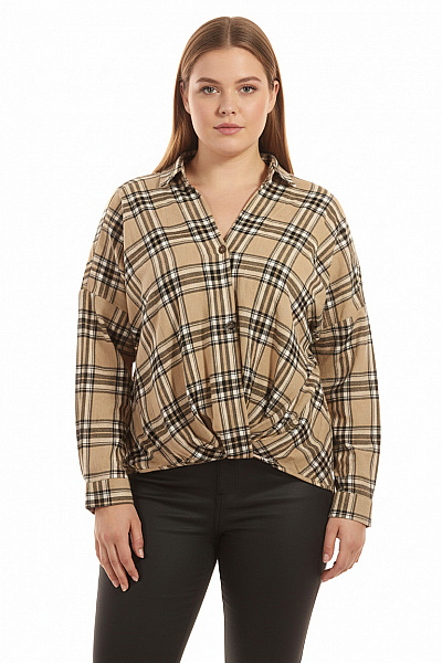 Shein Dámská Košile Béžová Second Hand Vel. 40/42