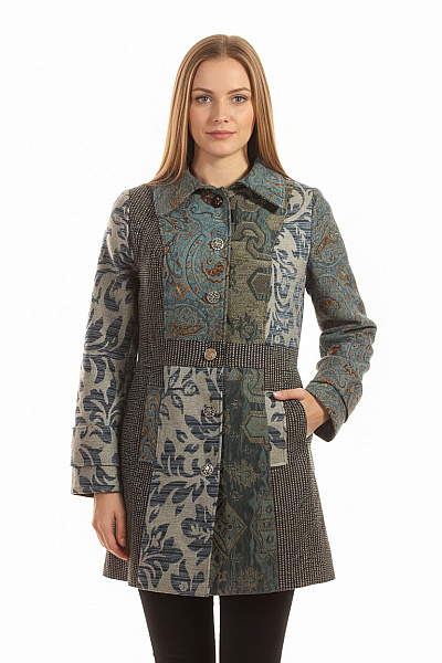 RAINBOW Dámský Kabát Barevný Vel.  44