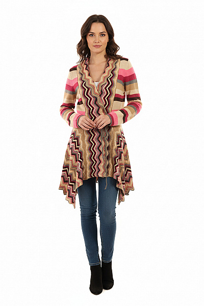 Gina Dámský Svetr Barevný Second Hand Vel. M