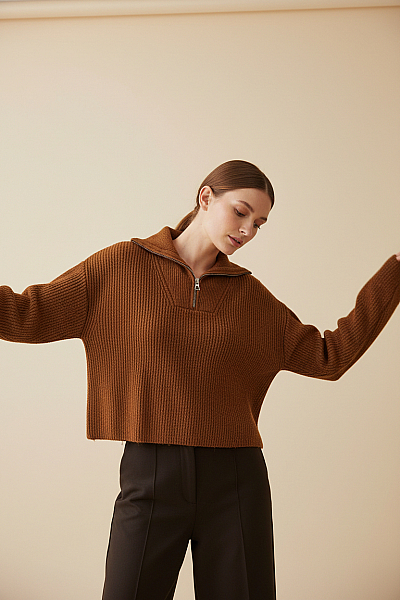 Dívčí Svetr Hnědý ZARA