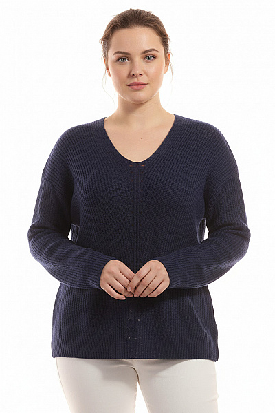 Dámský Pulovr Modrý Second Hand Vel. 42