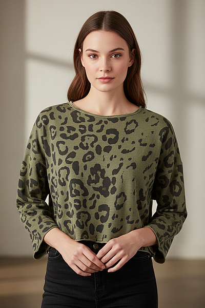 Dámské Tričko S Potiskem Zelené Vel. XS