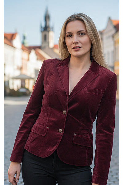 S.OLIVER Dámské Sako Vínová Vel. 42