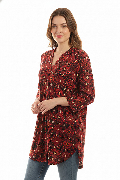 Vzorovaná Dámská Košile Barevná Vel. 42