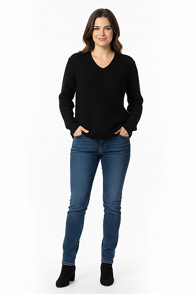 Dámský Svetr Vlněný Černý OLSEN Vel. 42