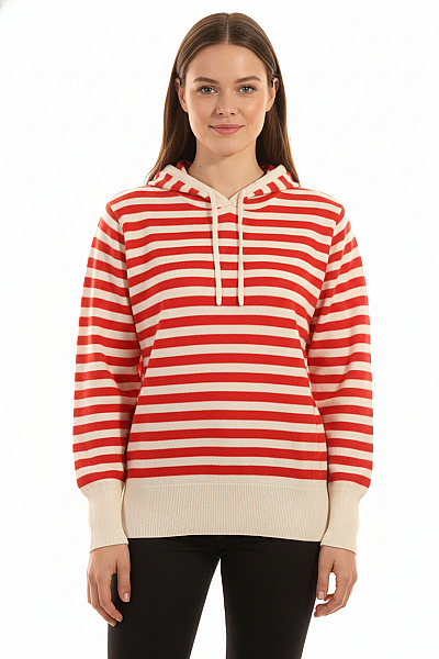 STRADIVARIUS Dámský Svetr Vlněný Červený Vel. 42