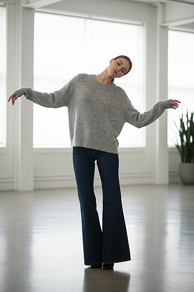 OBJECT Dámský Svetr Šedý Second Hand Vel. XS