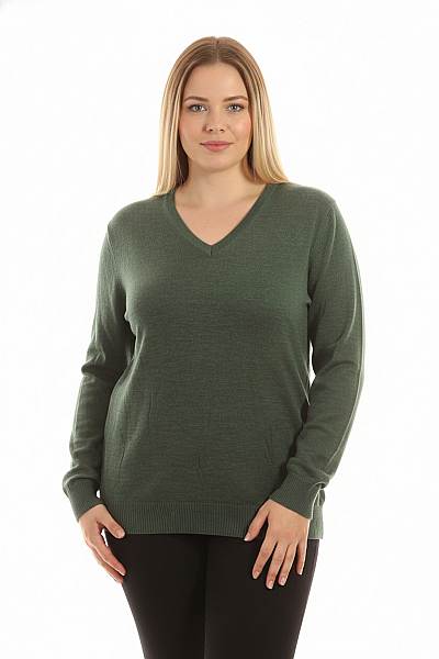 Dámský Pulovr Vlněný Zelený MAERZ