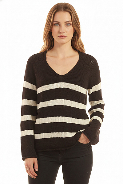 Dámský Svetr Černobílý Vel. M