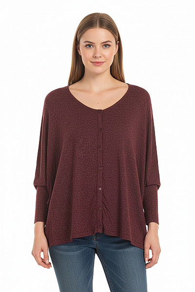 Dámský Svetr Vínový Vel. 36