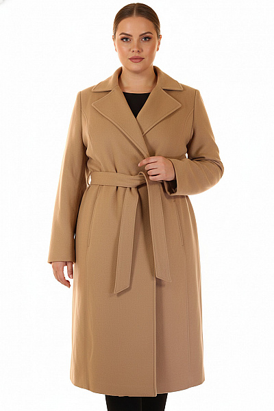 Dámský Dlouhý Kabát Béžový Canda Vel.  50