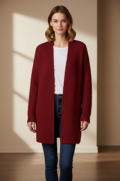 Dámský Svetr Vínový Vel. S