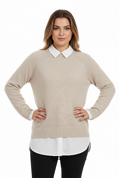 Dámský Pulovr Béžový Primark Second Hand Vel. 40/42