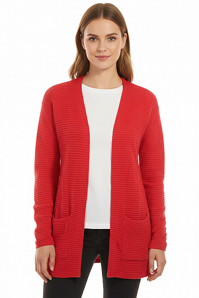 Dámský Cardigan Červený TOM TAILOR Second Hand Vel. M