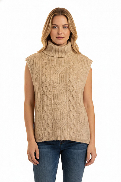 Takko Teplá Dámská Vesta Béžová