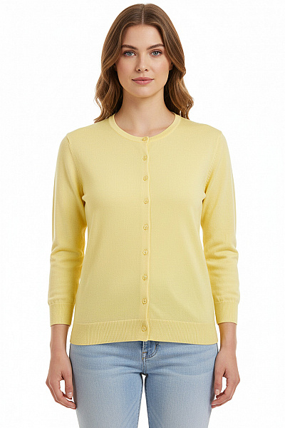 Dámský Cardigan Žlutý Tchibo Vel. 44-46
