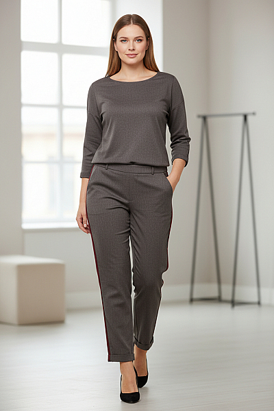 Dámské Chino Kalhoty Šedé VERO MODA Vel. L