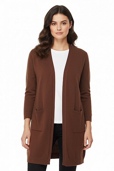 VILA Dámský Cardigan Hnědý Vel. L