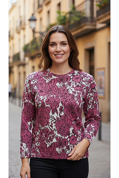 Uno Piu Halenka Vínová Second Hand Vel. 42