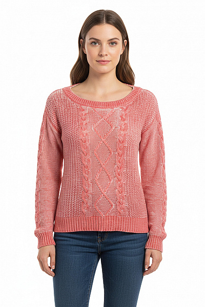 Dámský Pulovr Růžový VERO MODA Vel. M