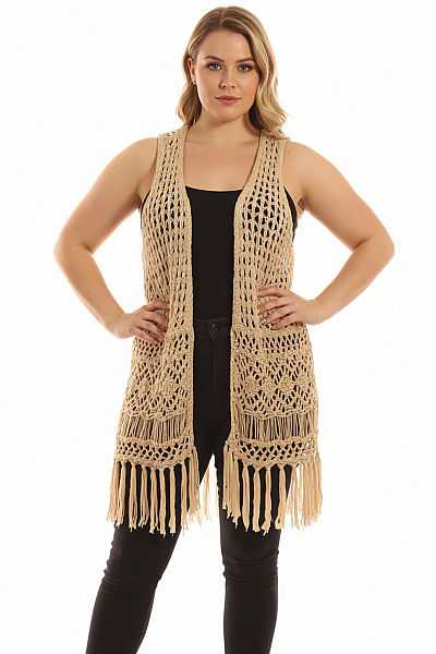 Kratká Dámská Vesta Béžová Canda Second Hand Vel. L