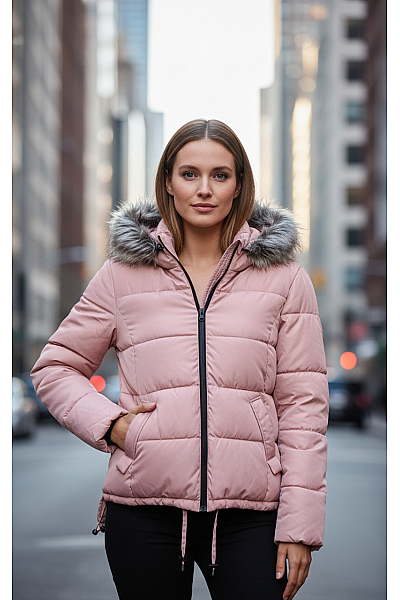 SWEET & SOUR Dámská Bunda Růžová Second Hand Vel. 44