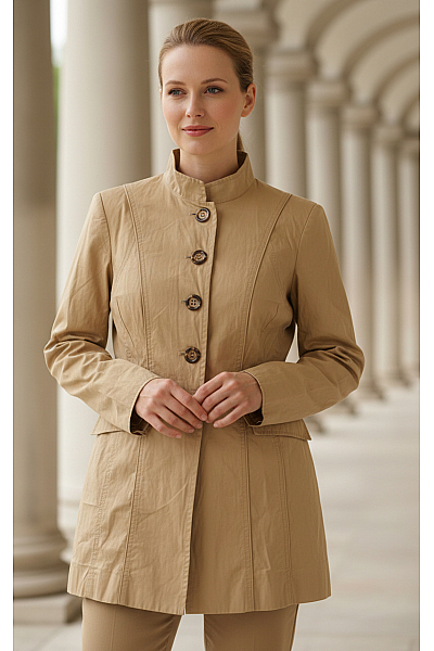 Dámské Blejzr Béžový Second Hand Vel. 40