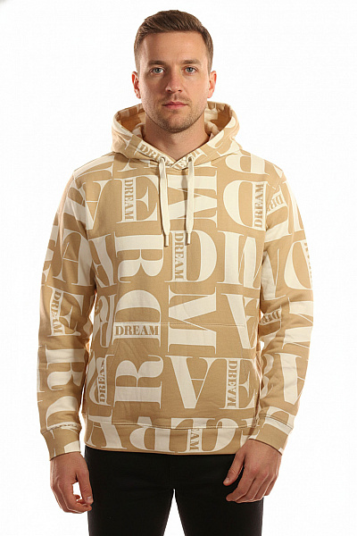 Pánská Mikina Bez Zapínání Béžová Vel. L