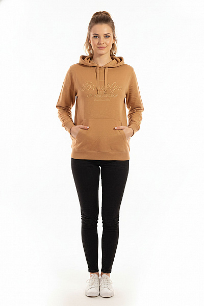 Dámská Mikina Bez Zapínání Hnědá Vel. L