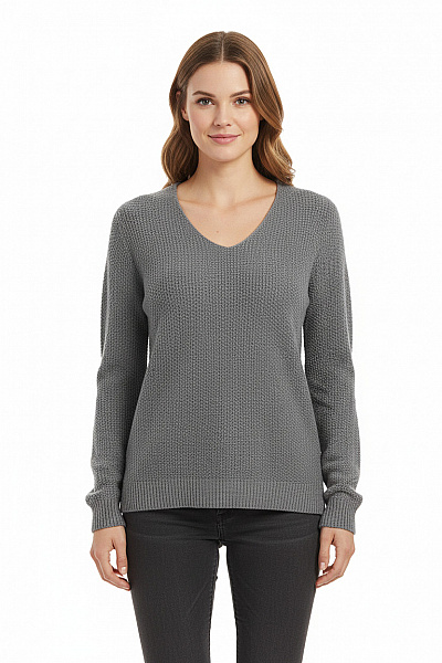 Dámský Svetr Šedý Second Hand Vel. 42