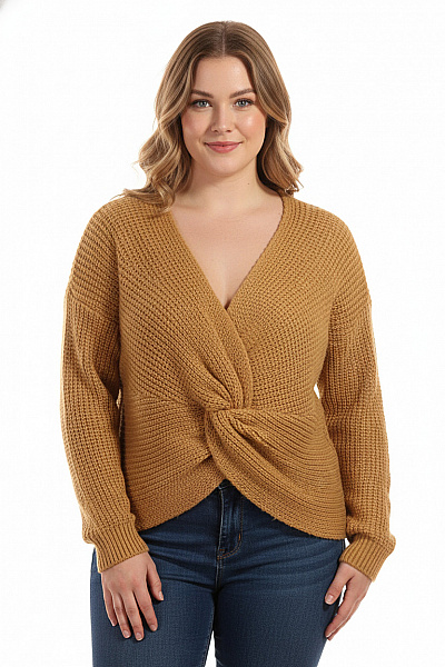 Dámský Pulovr Hnědý