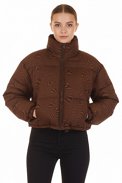 Prošívaná Dámská Bunda Hnědá Vel. XXS