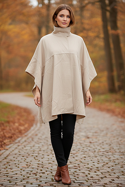 Pončo Béžový Vel. M/L