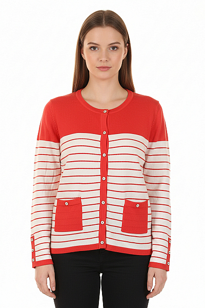 Dámský Cardigan Červený Second Hand