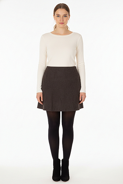  Sukně áčková Vlněná Šedá Vel. 42