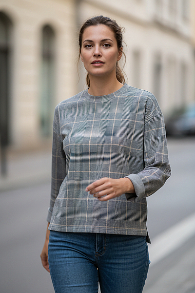 Primark Vzorovaná  Halenka Šedá Vel. 32/34