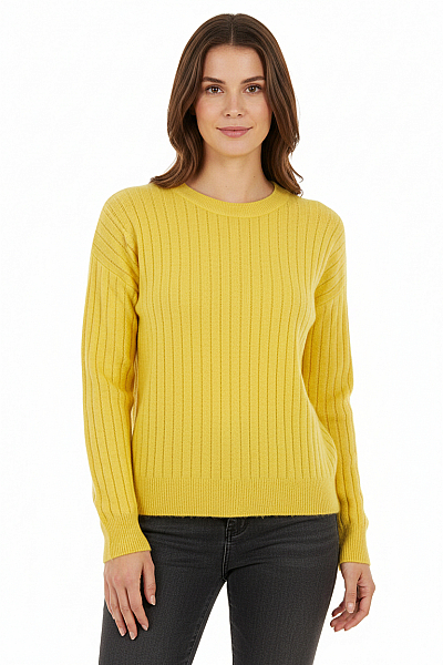 Dámský Pulovr Žlutý Vel. L