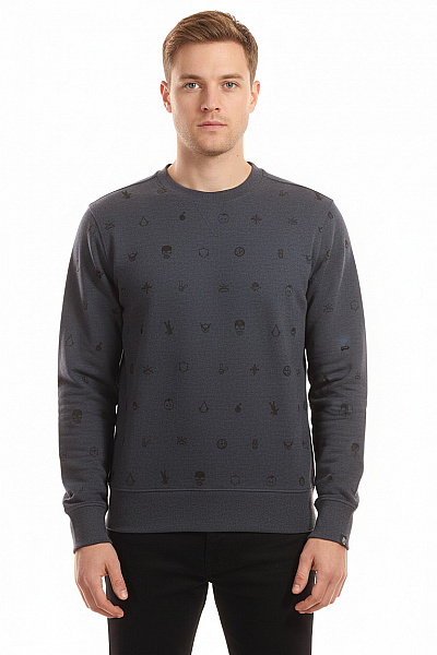 Pánská Mikina Modrá Second Hand Vel. M