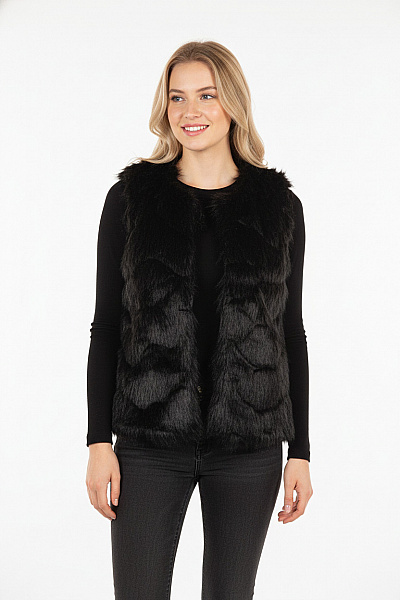 Kratká Dámská Vesta Černá COLLOSEUM