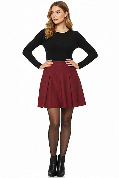  Sukně áčková Vínová TALLY WEiJL Vel. M